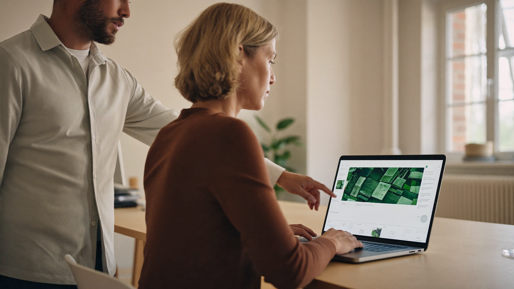 Microsoft 365 Business Basic, Standard of Premium vergelijken: ondernemer en collega kiezen samen het juiste pakket