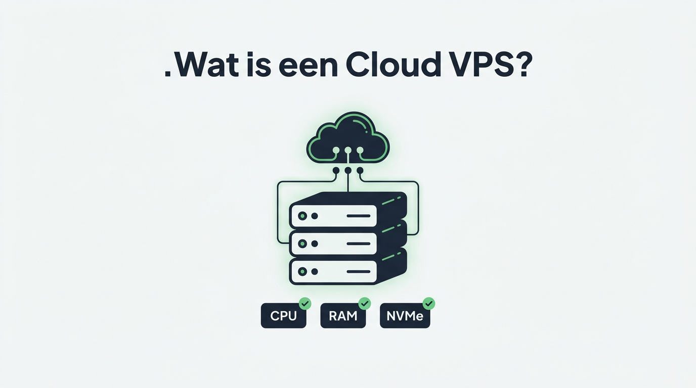 Wat is een Cloud VPS: server gekoppeld aan de cloud met CPU, RAM en NVMe