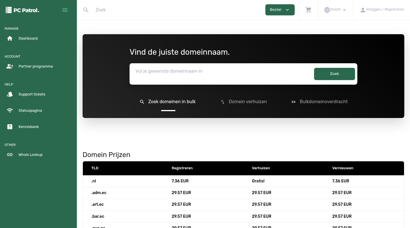 Domeinregistratie en beheer
